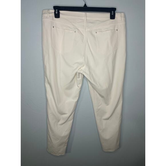Lafayette 148 New York Mercer Skinny Stretch Pants Plus Size 16 Winter White - Picture 3 of 8